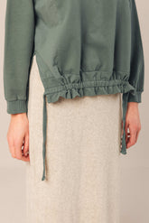 COTTON TERRY LOOPED SWEATSHIRT