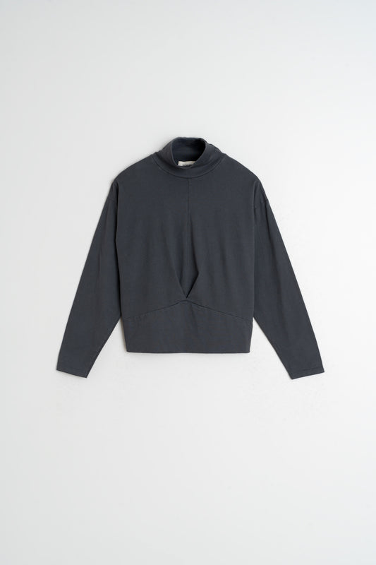 RIBBED COLLAR T-SHIRT