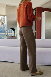 DOUBLE JACQUARD KNITTED PANTS