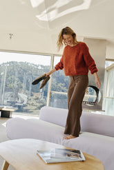 DOUBLE JACQUARD KNITTED PANTS