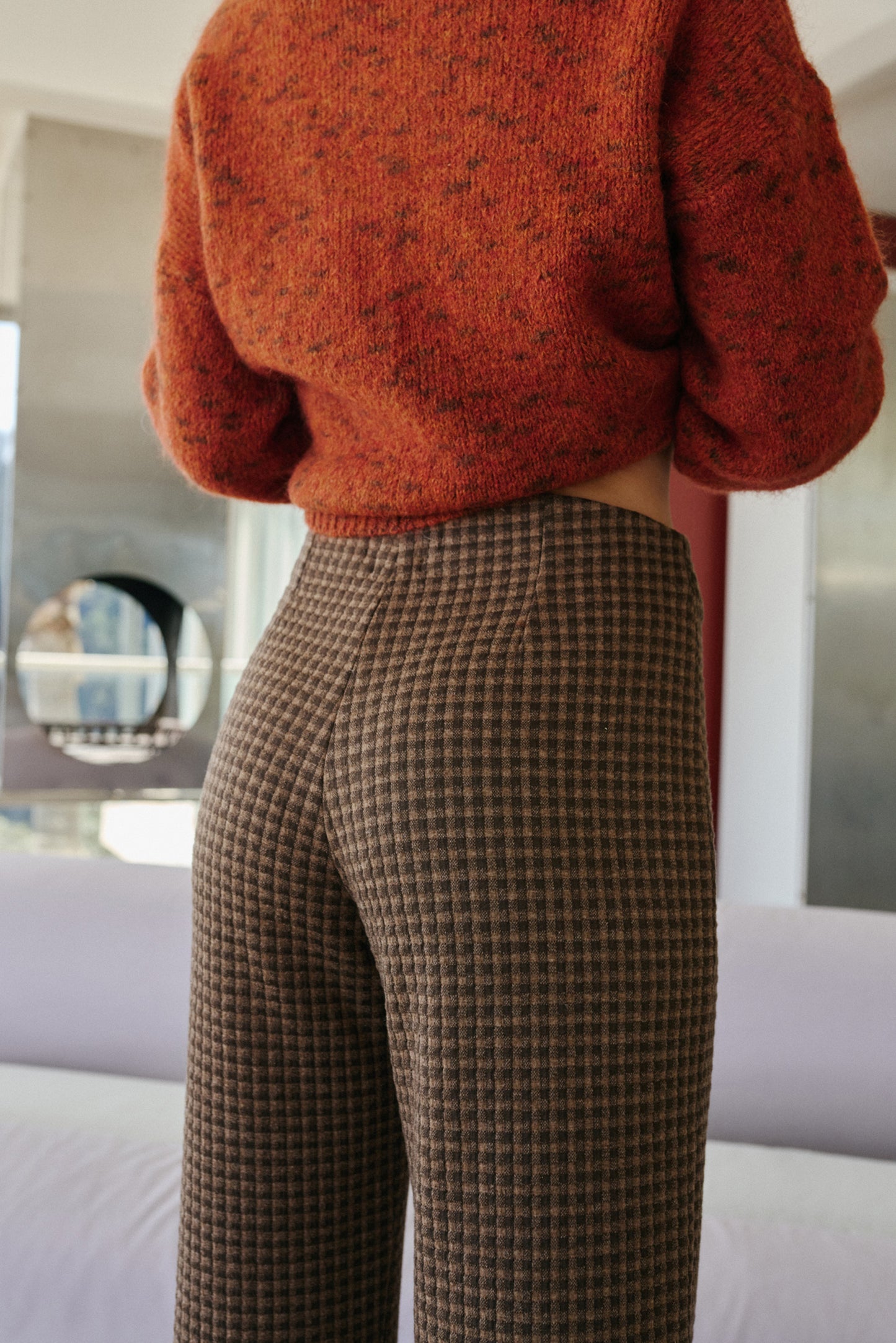 DOUBLE JACQUARD KNITTED PANTS