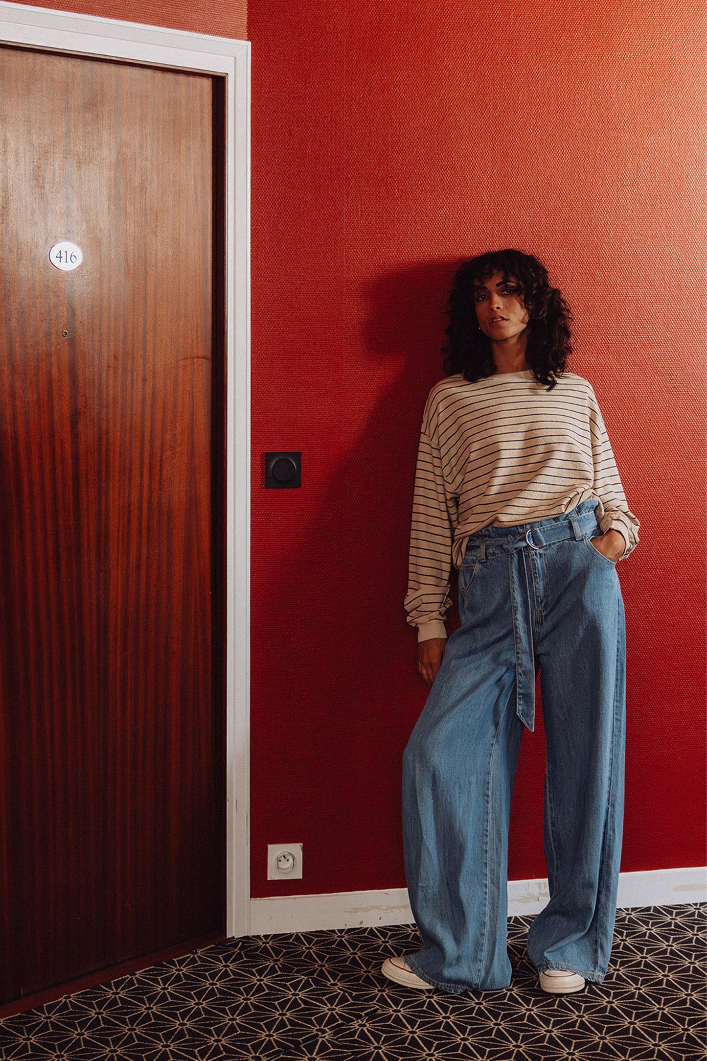 [CL] STRIPED COTTON SWEATSHIRT