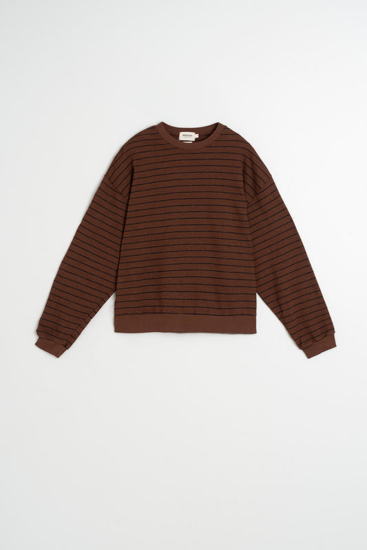 STRIPED COTTON SWEATSHIRT
