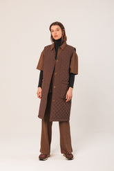 QUILTED CHECKERED VEST