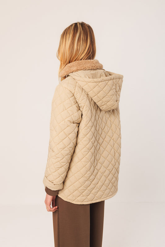QUILTED HOODED COAT 3
