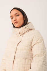 DOWN-FILLED CHECKED PUFFER