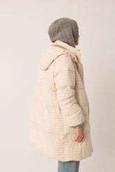 DOWN-FILLED CHECKED PUFFER