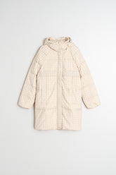 DOWN-FILLED CHECKED PUFFER