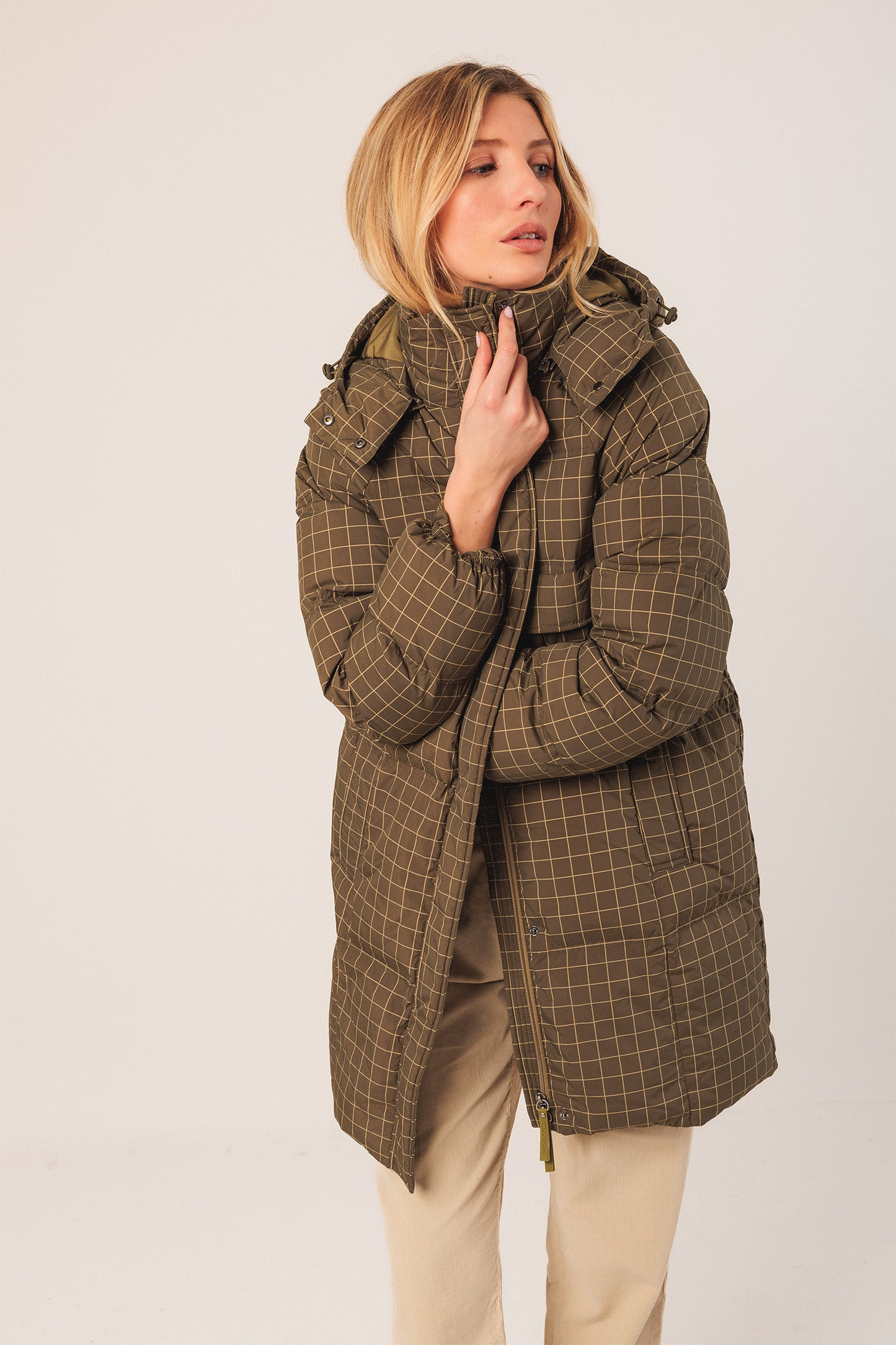 3/4 PLAID COAT