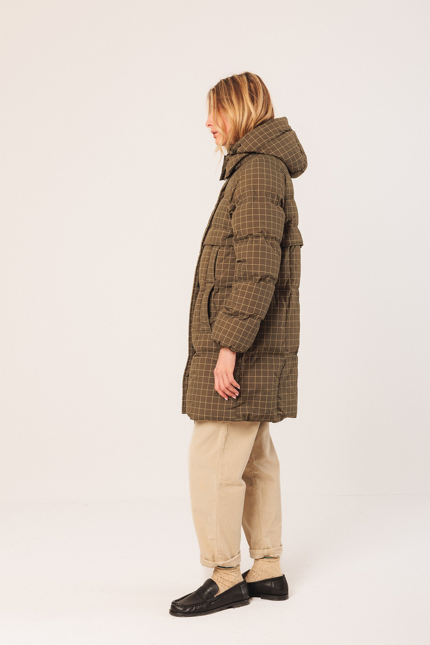 3/4 PLAID COAT