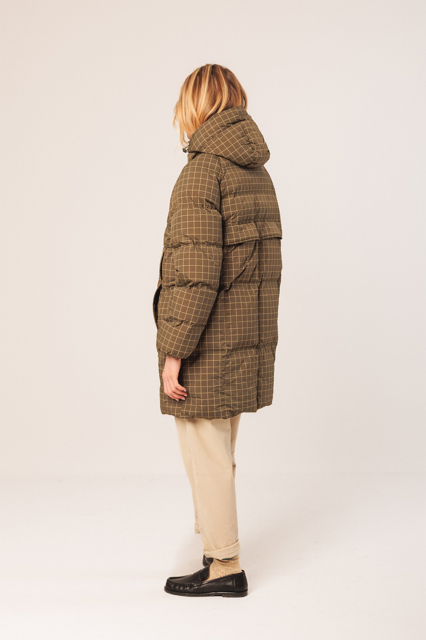 3/4 PLAID COAT