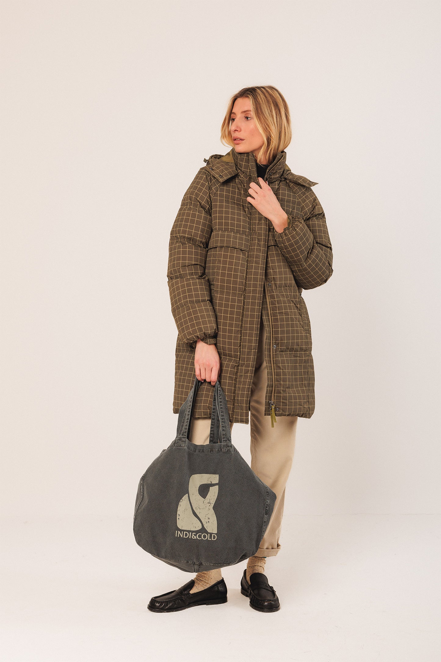 3/4 PLAID COAT