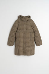 DOWN-FILLED CHECKED PUFFER