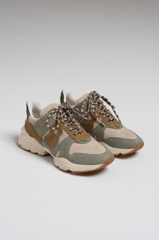 LEATHER & WOOL SNEAKERS