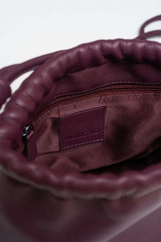 GATHERED LEATHER TOTE BAG 4