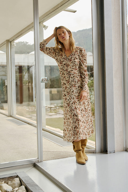 LANTERN SLEEVE DRESS