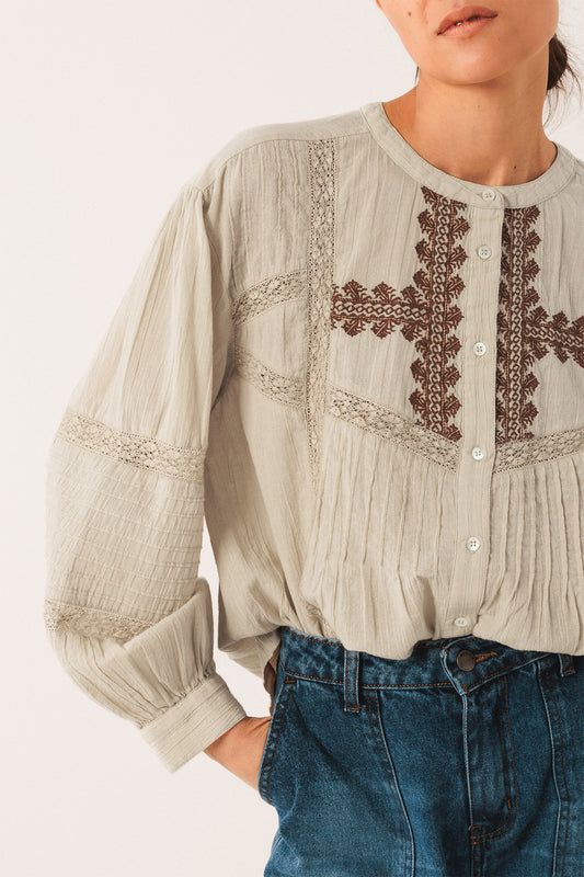 ETHNIC EMBROIDERED SHIRT 1
