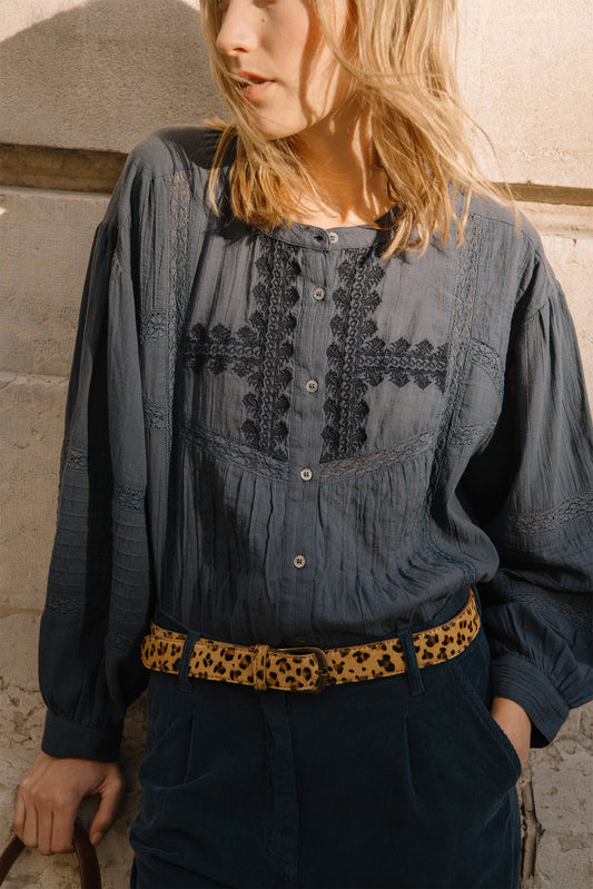 [CL] ETHNIC EMBROIDERED SHIRT 3