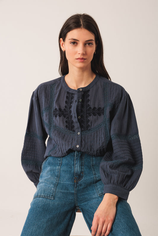ETHNIC EMBROIDERED SHIRT