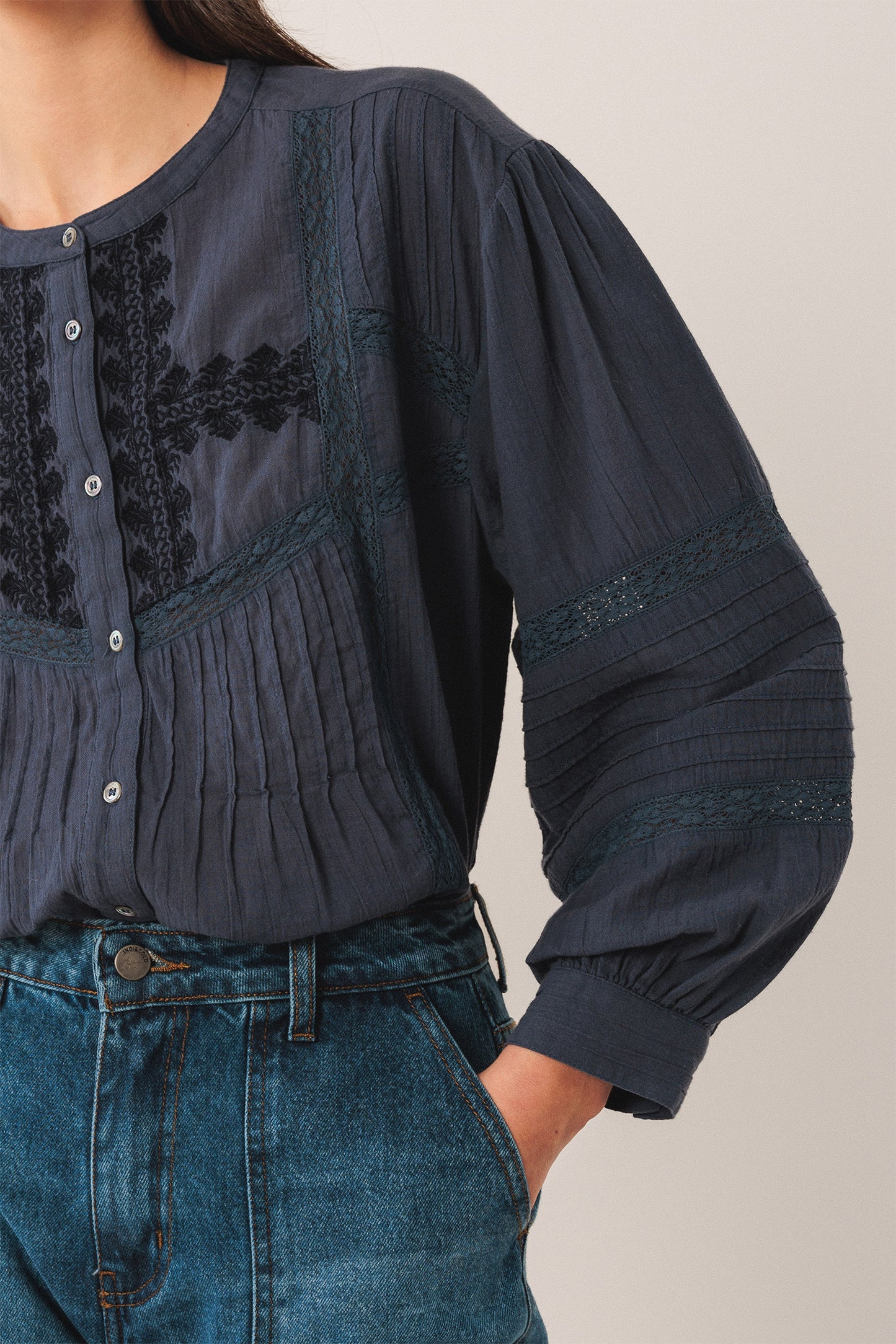 ETHNIC EMBROIDERED SHIRT