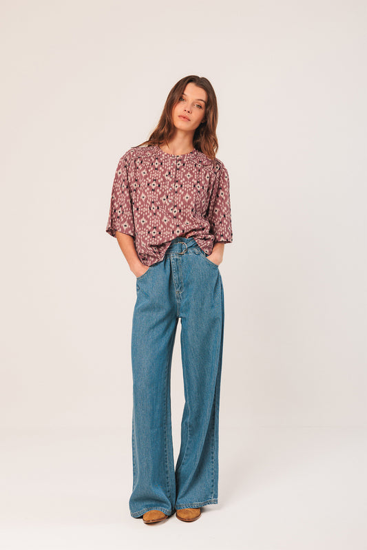 SMOCK-DETAIL BLOUSE 3
