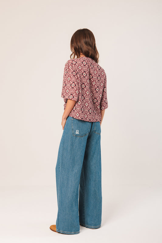 SMOCK-DETAIL BLOUSE 4