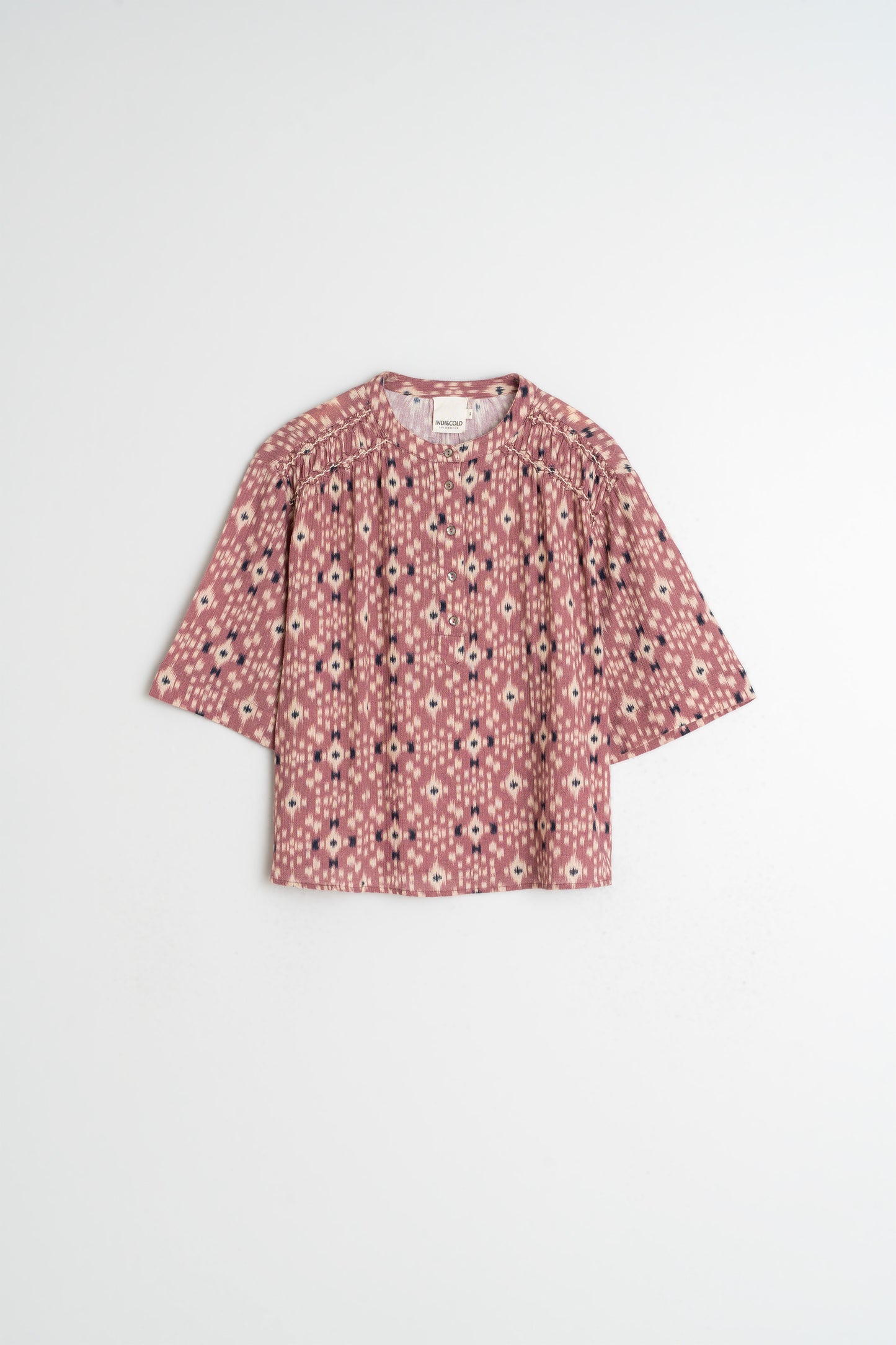 [CL] SMOCK-DETAIL BLOUSE