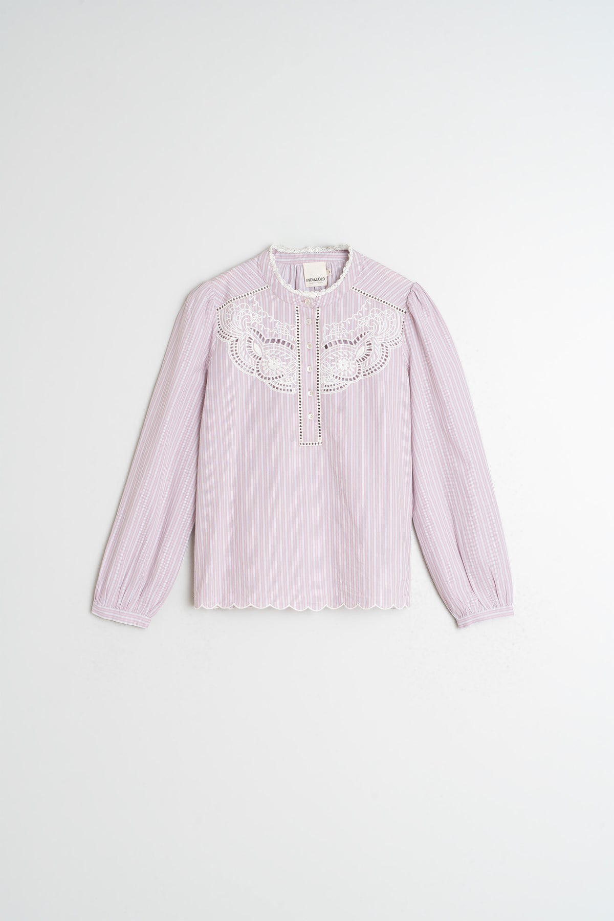 EMBROIDERED POPLIN BLOUSE