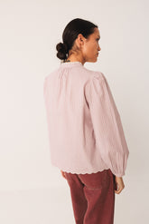 EMBROIDERED POPLIN BLOUSE