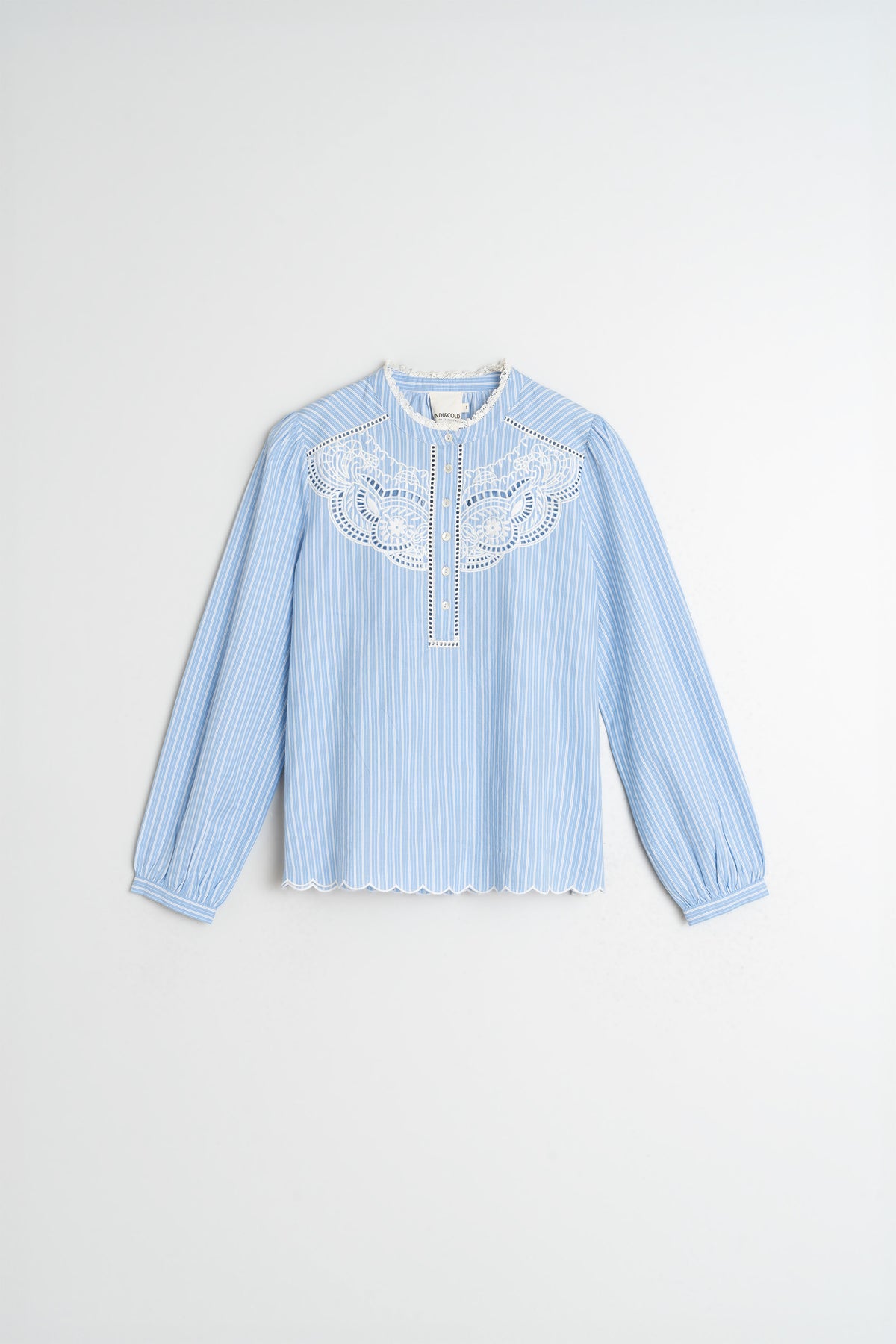 EMBROIDERED POPLIN BLOUSE