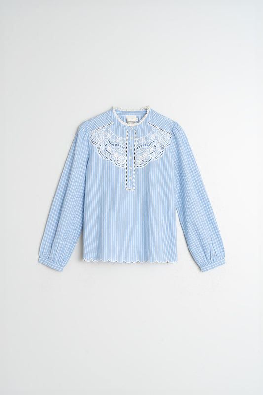 EMBROIDERED POPLIN BLOUSE 1