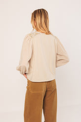 EMBROIDERED BOXY SHIRT