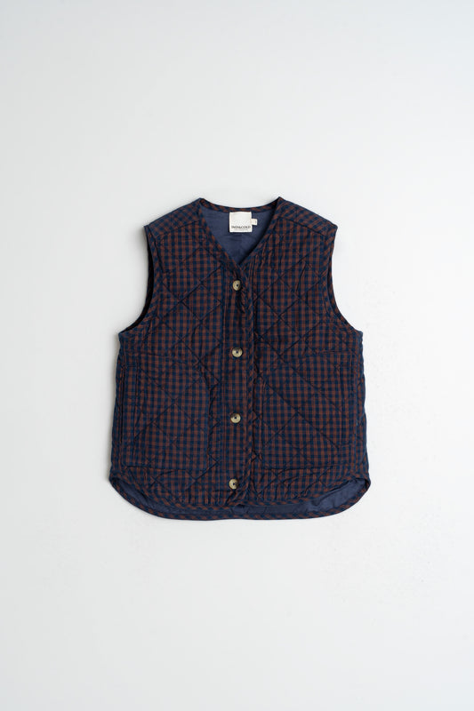 VICHY QUILTED MICRO-CORDUROY VEST 1