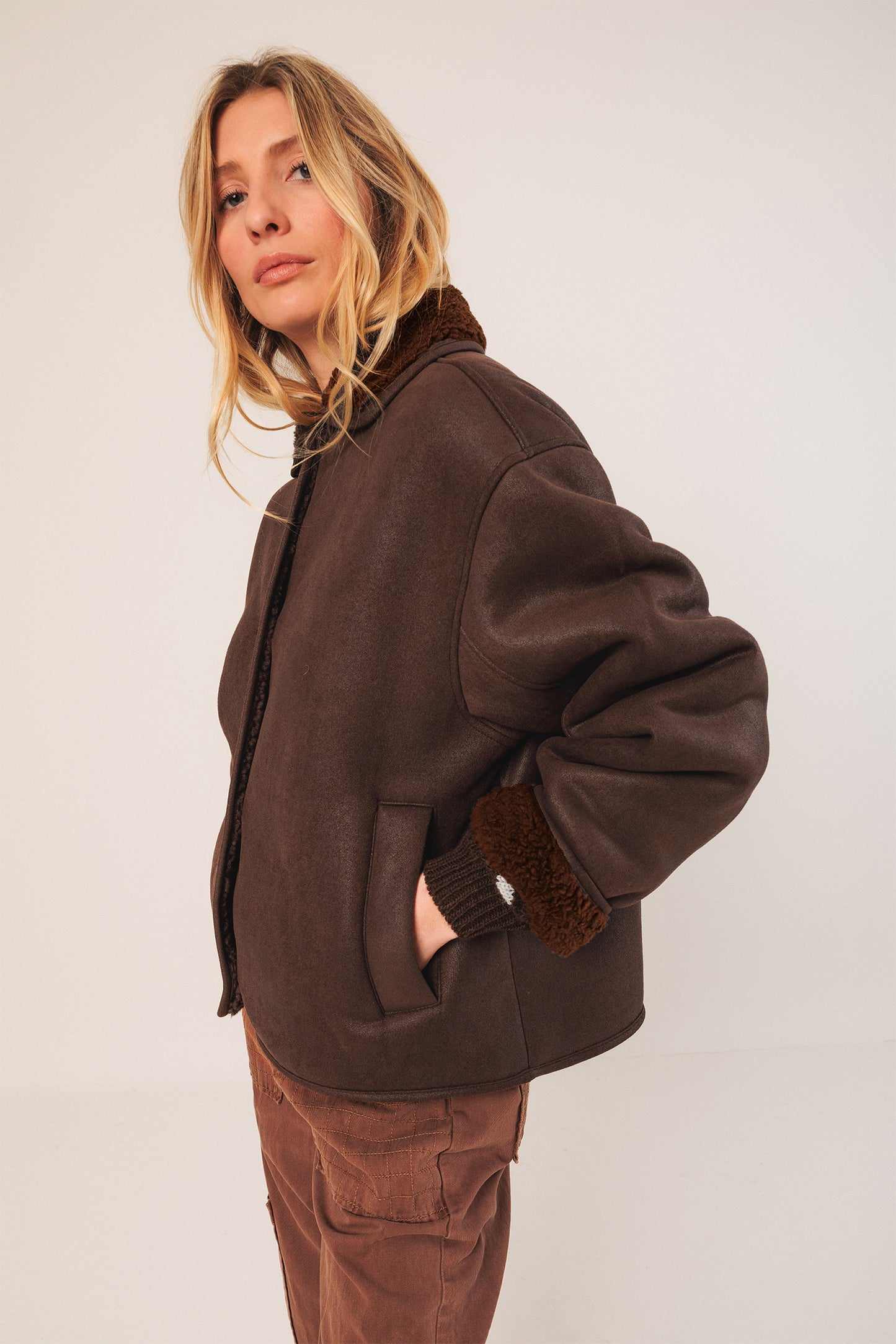 BOXY SUEDE COAT
