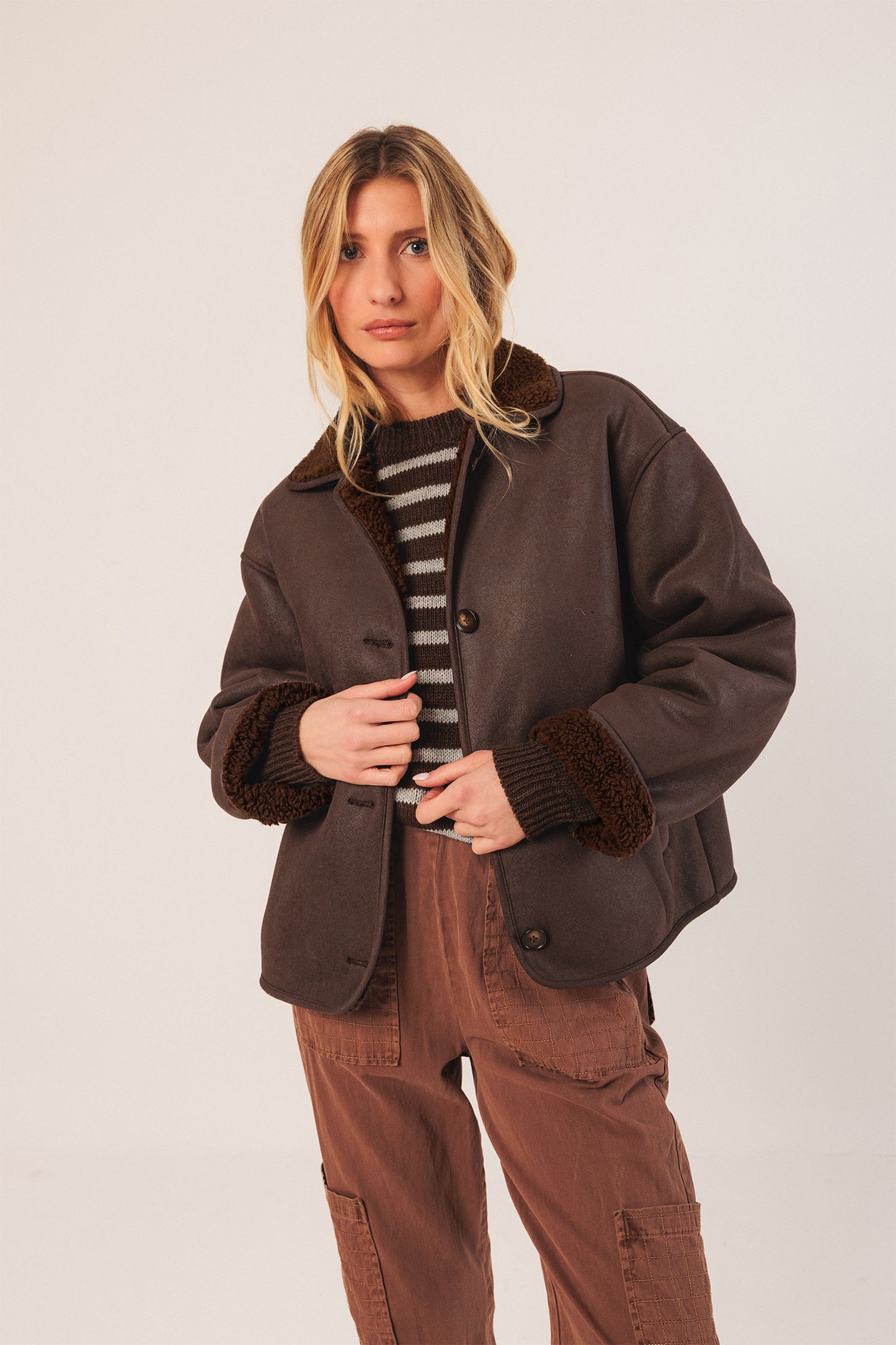 BOXY SUEDE COAT