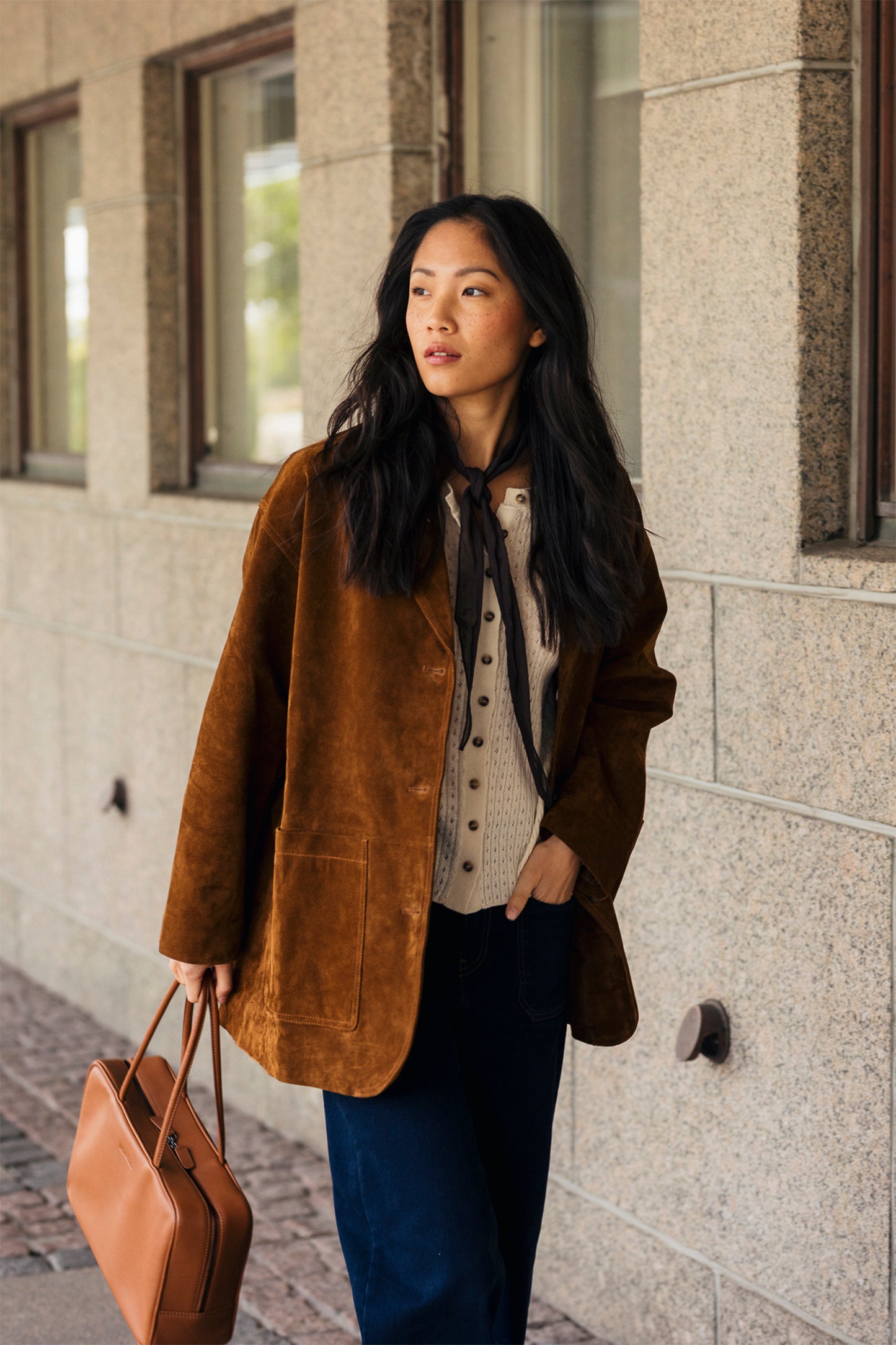 RE LEATHER BLAZER