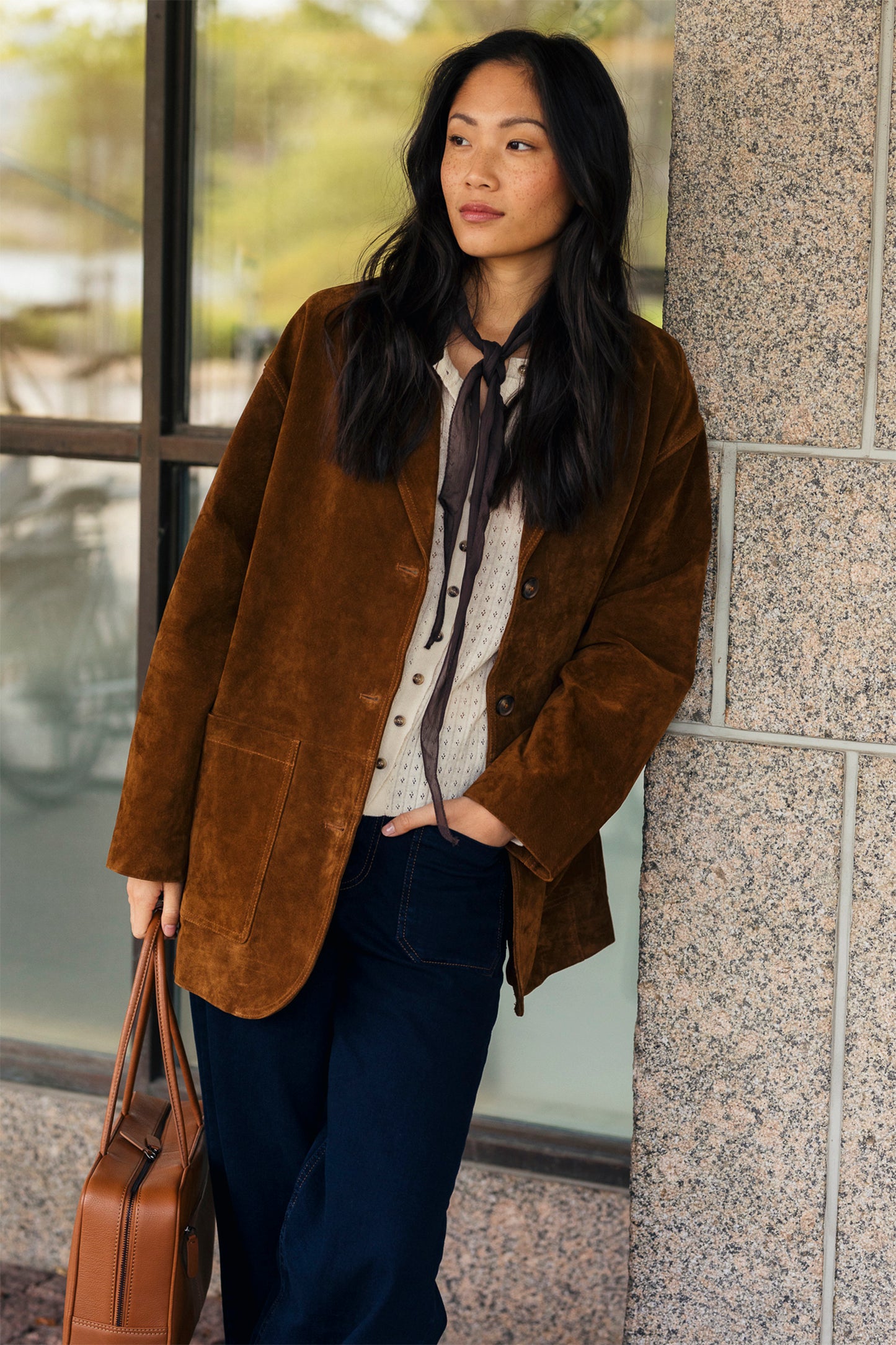 RE LEATHER BLAZER