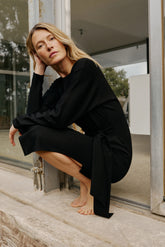 KNOTTED KNIT DRESS