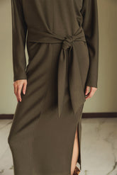 KNOTTED KNIT DRESS