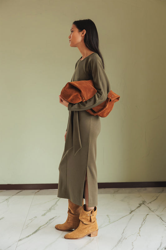 KNOTTED KNIT DRESS