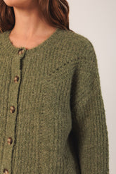 JACKET WITH LOOSE-KNIT DETAILS