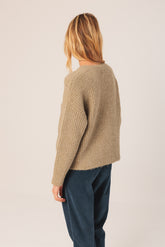 JACKET WITH LOOSE-KNIT DETAILS