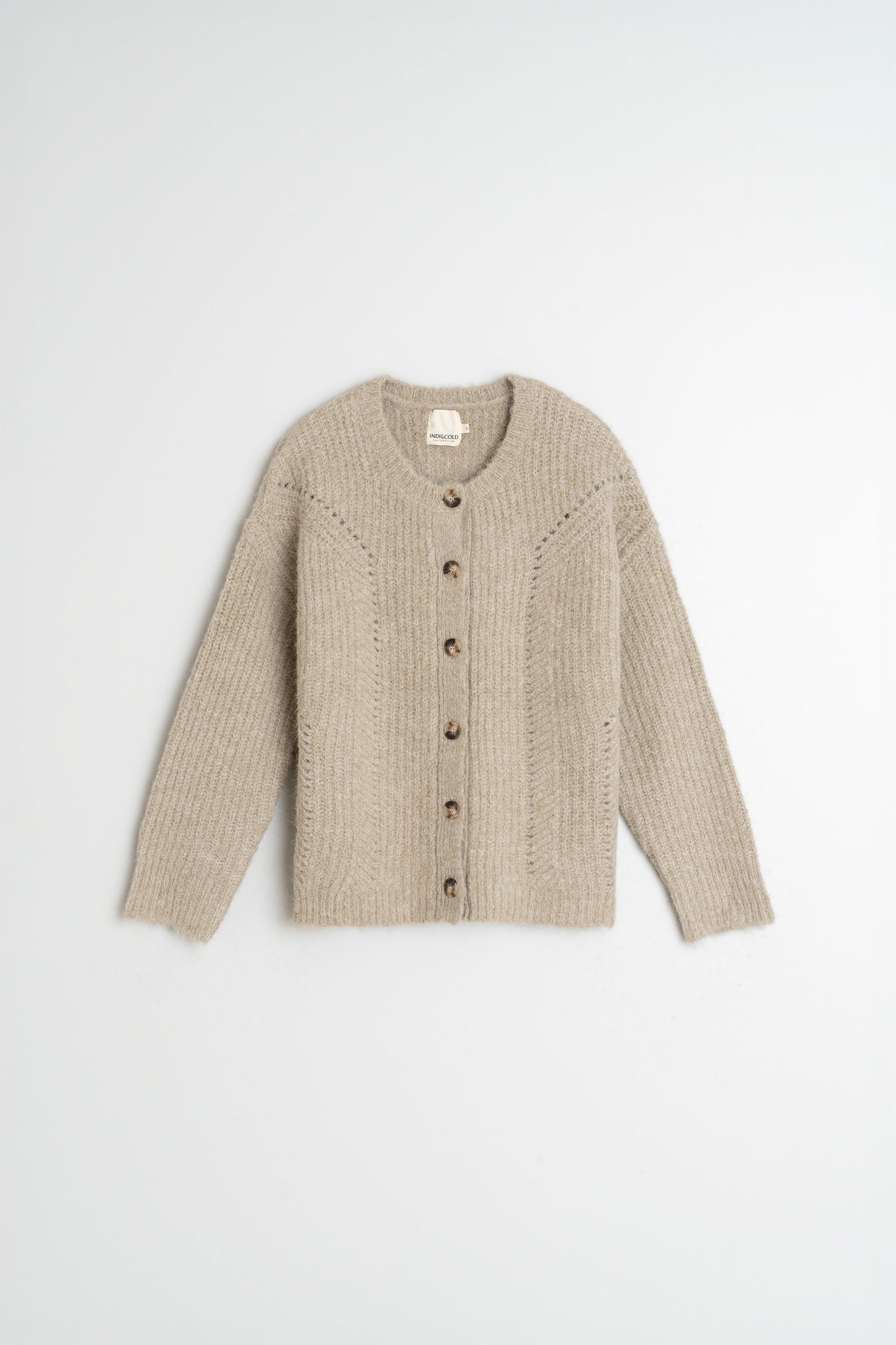 JACKET WITH LOOSE-KNIT DETAILS