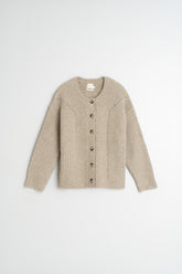 JACKET WITH LOOSE-KNIT DETAILS