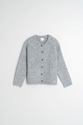 JACKET WITH LOOSE-KNIT DETAILS