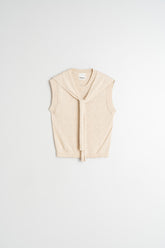 VEST WITH TIED SWEATER DETAIL
