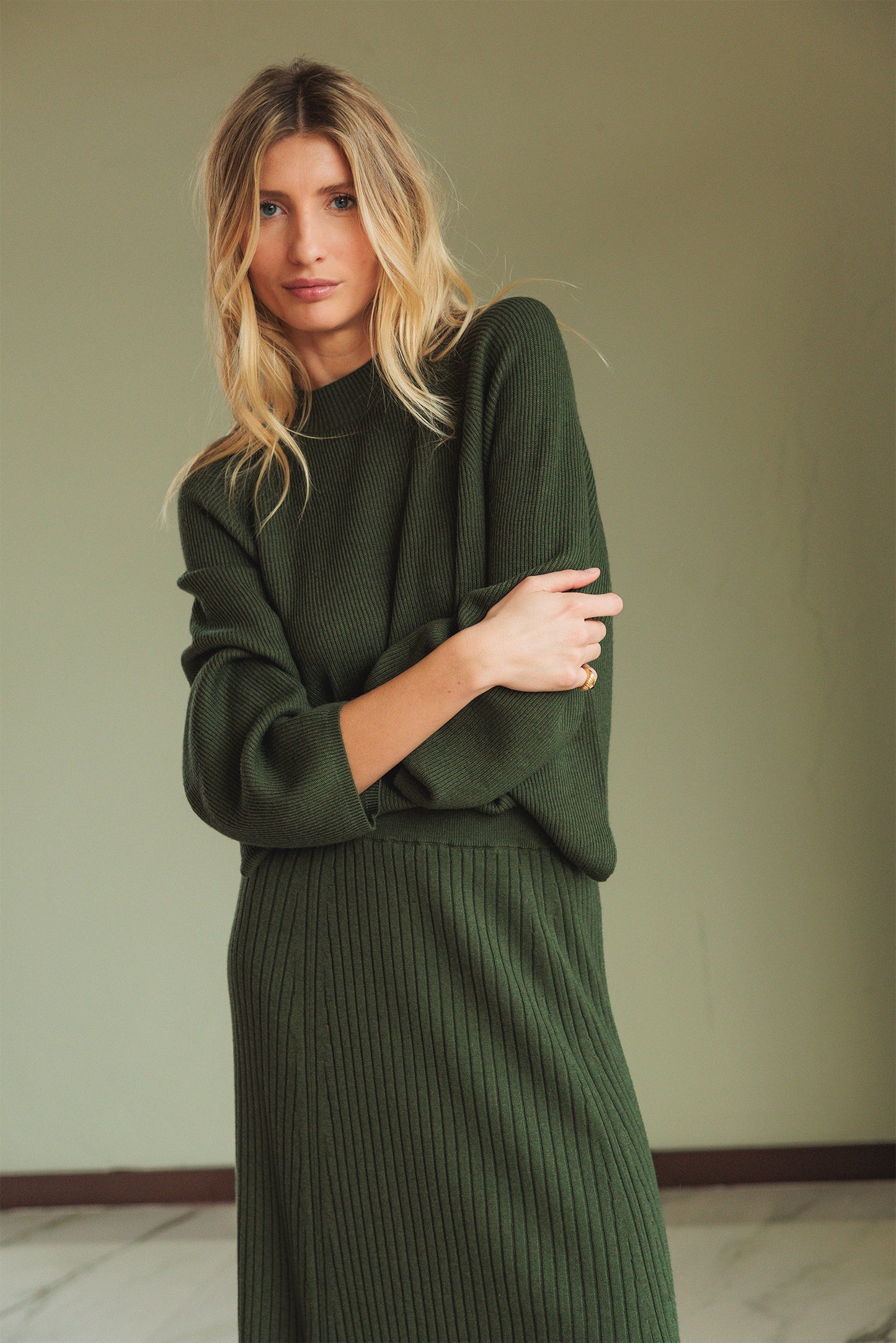 [CL] RIBBED KNIT SKIRT