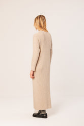 WIDE CABLE-KNIT DRESS