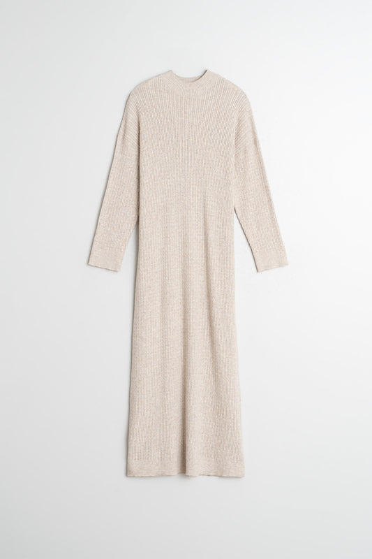 WIDE CABLE-KNIT DRESS