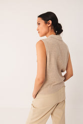 CABLE-KNIT VEST TOP
